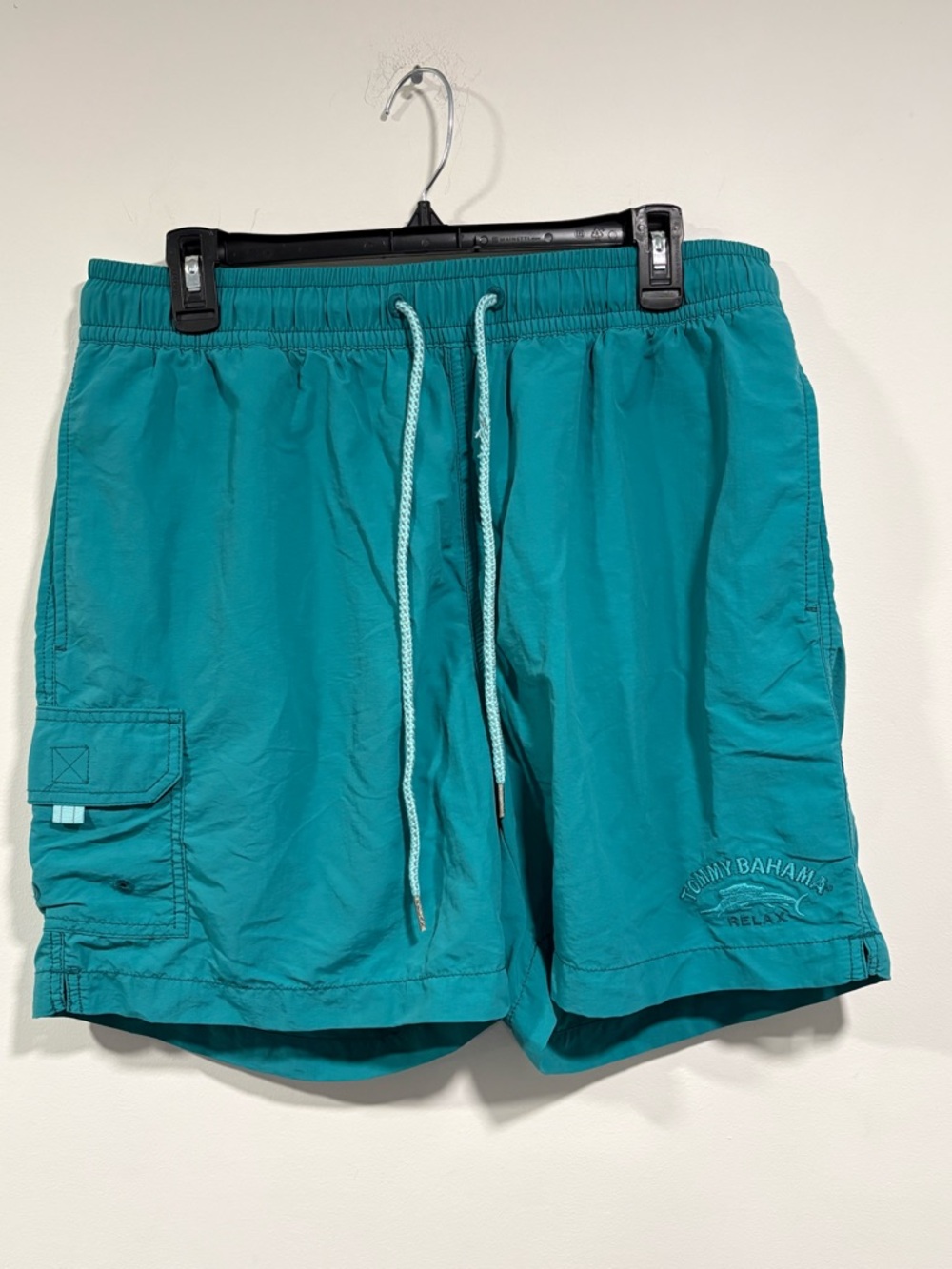 Tommy Bahama Teal Drawstring Swim Trunks